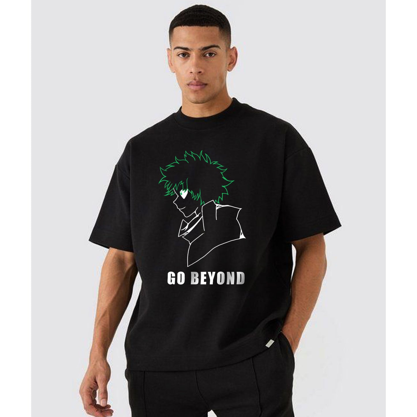 Black T-shirt Deku Anime